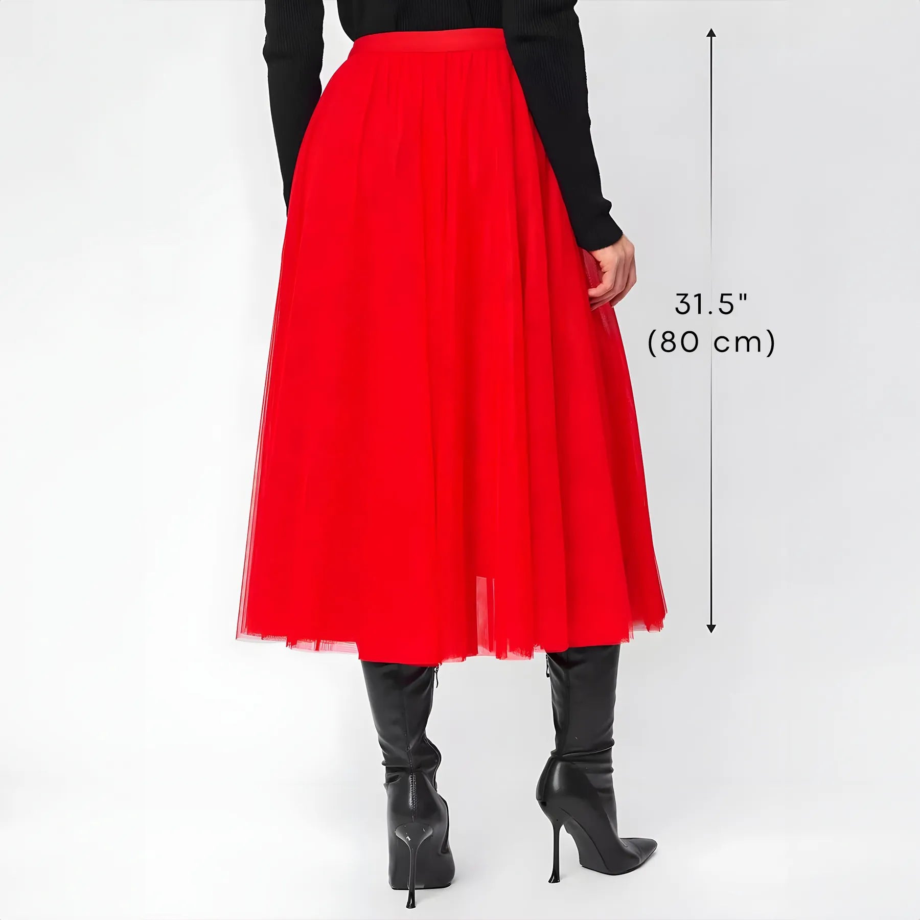 Elastic Waist Tulle Skirt