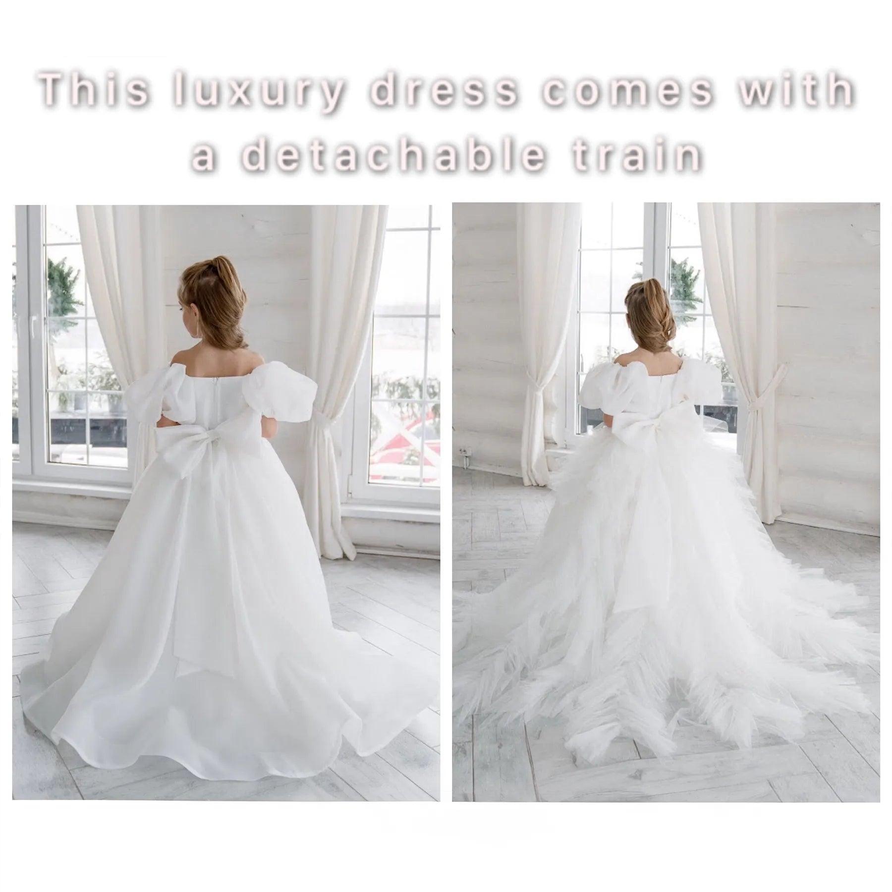 Flower Girl Dress with Sleeves "Barbie"