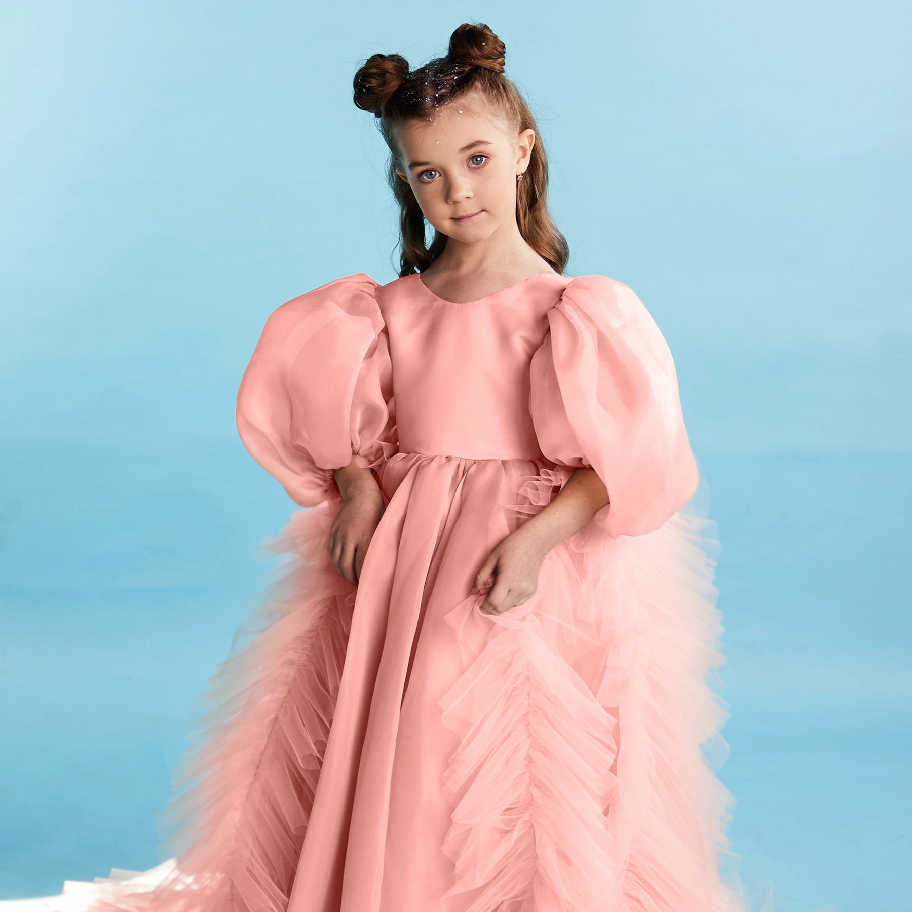 Flower Girl Long Dress with train "Jasmine"