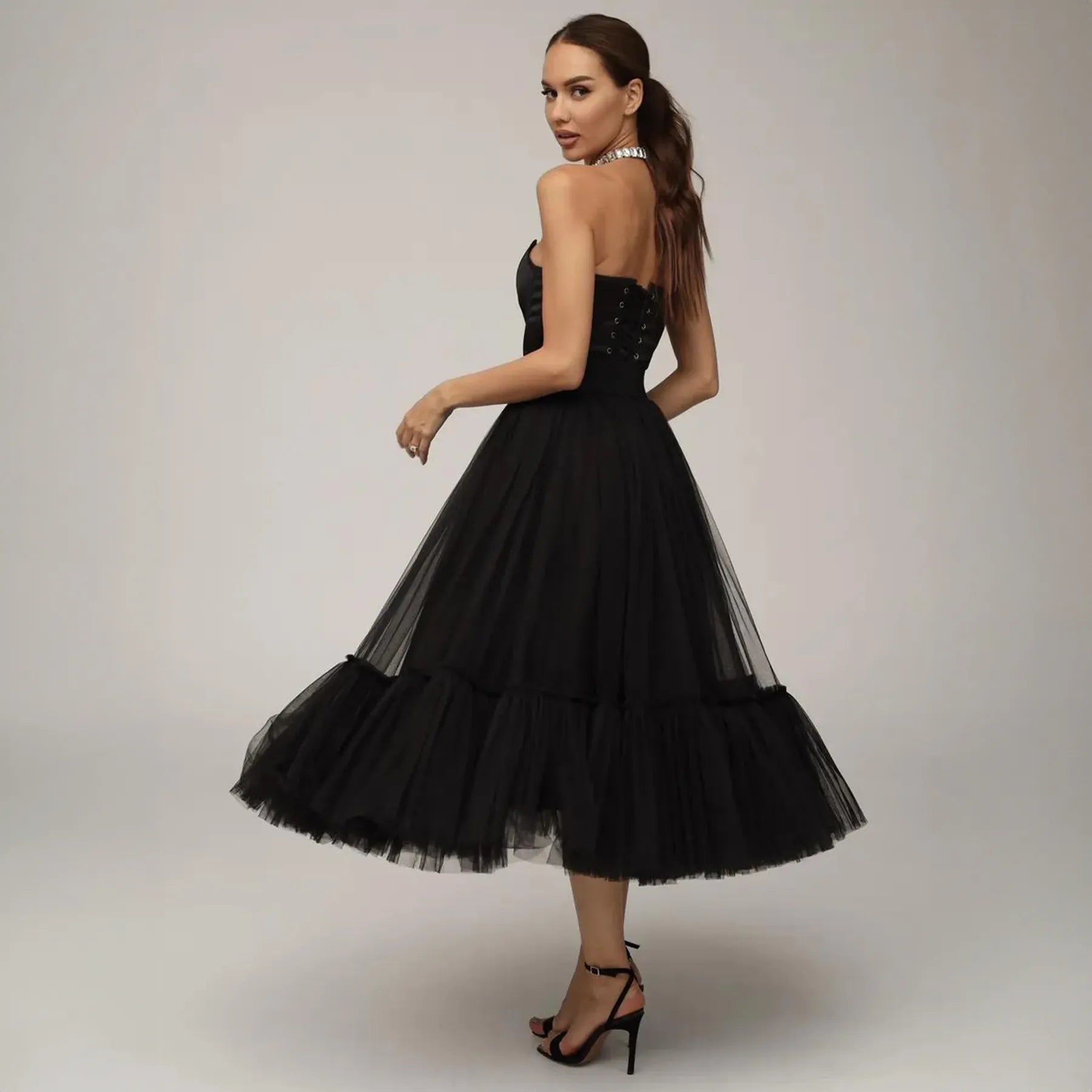 Midi Ruffle Tulle Skirt