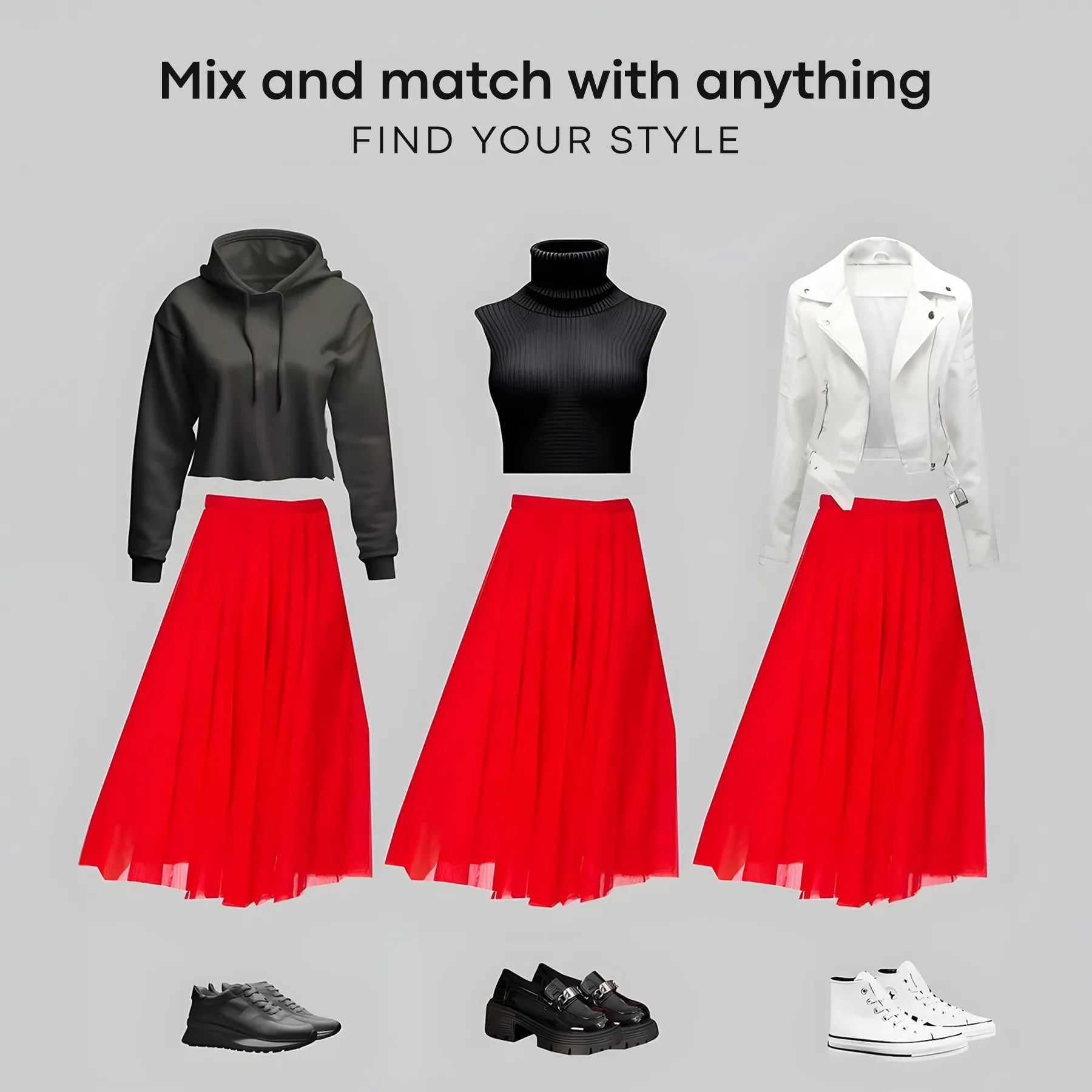 Elastic Waist Tulle Skirt