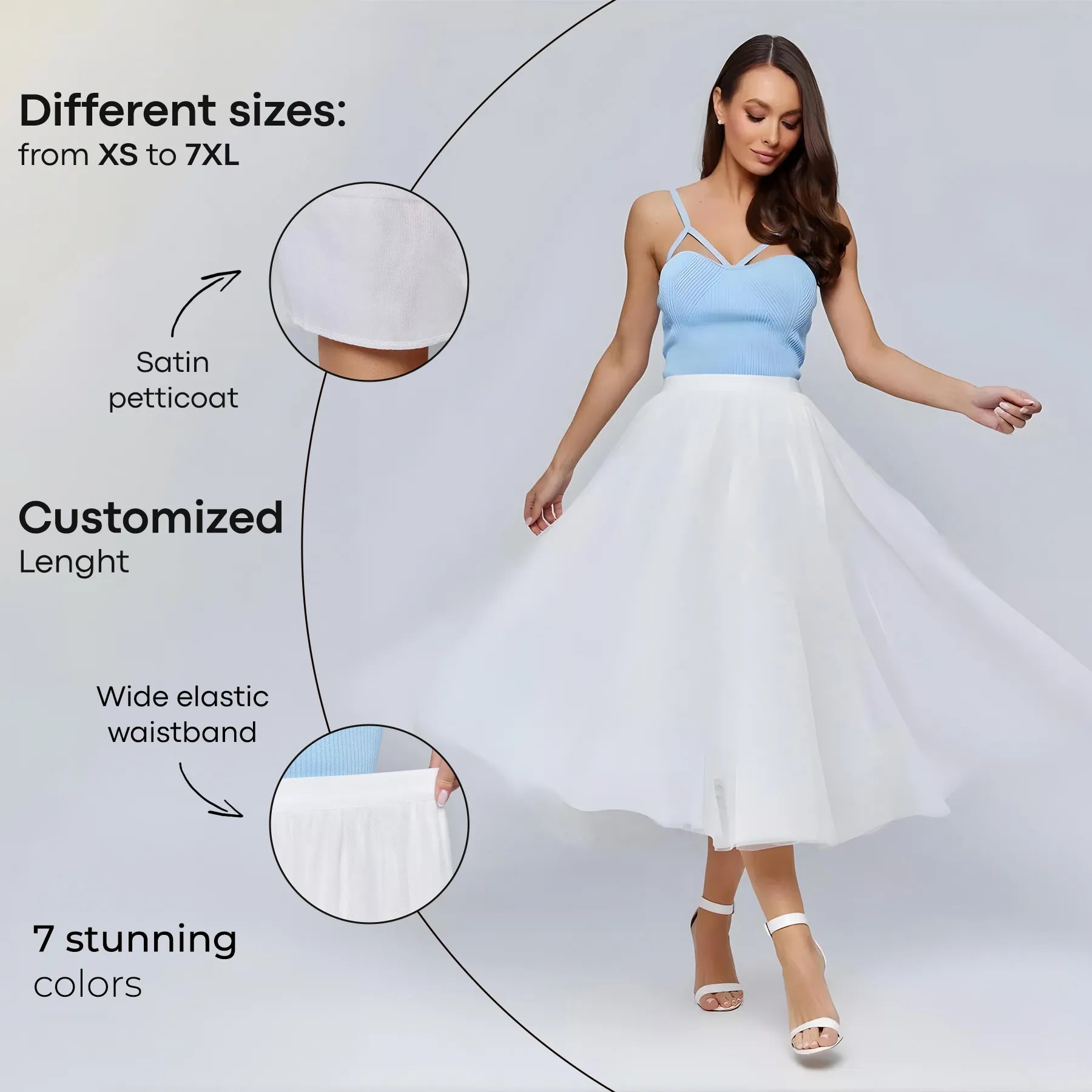 Tea Length Tulle Skirt
