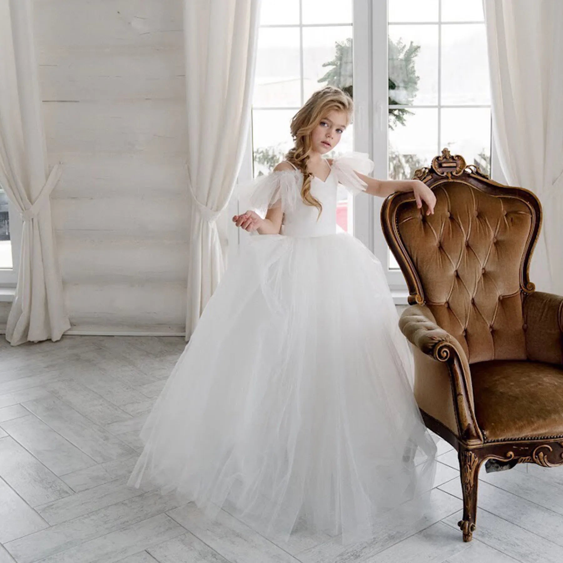 Flower Girl Long Dress "Melissa"