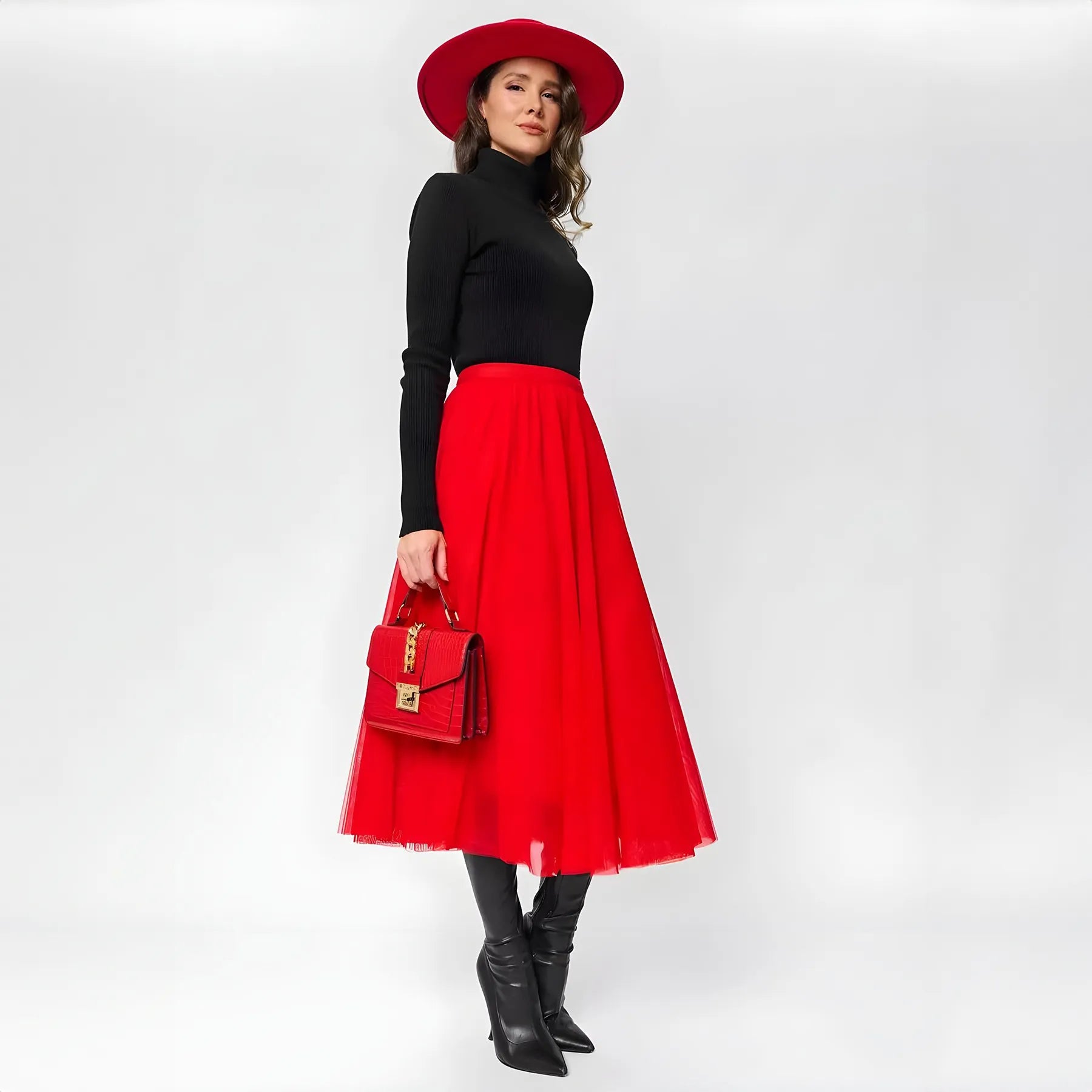 Elastic Waist Tulle Skirt