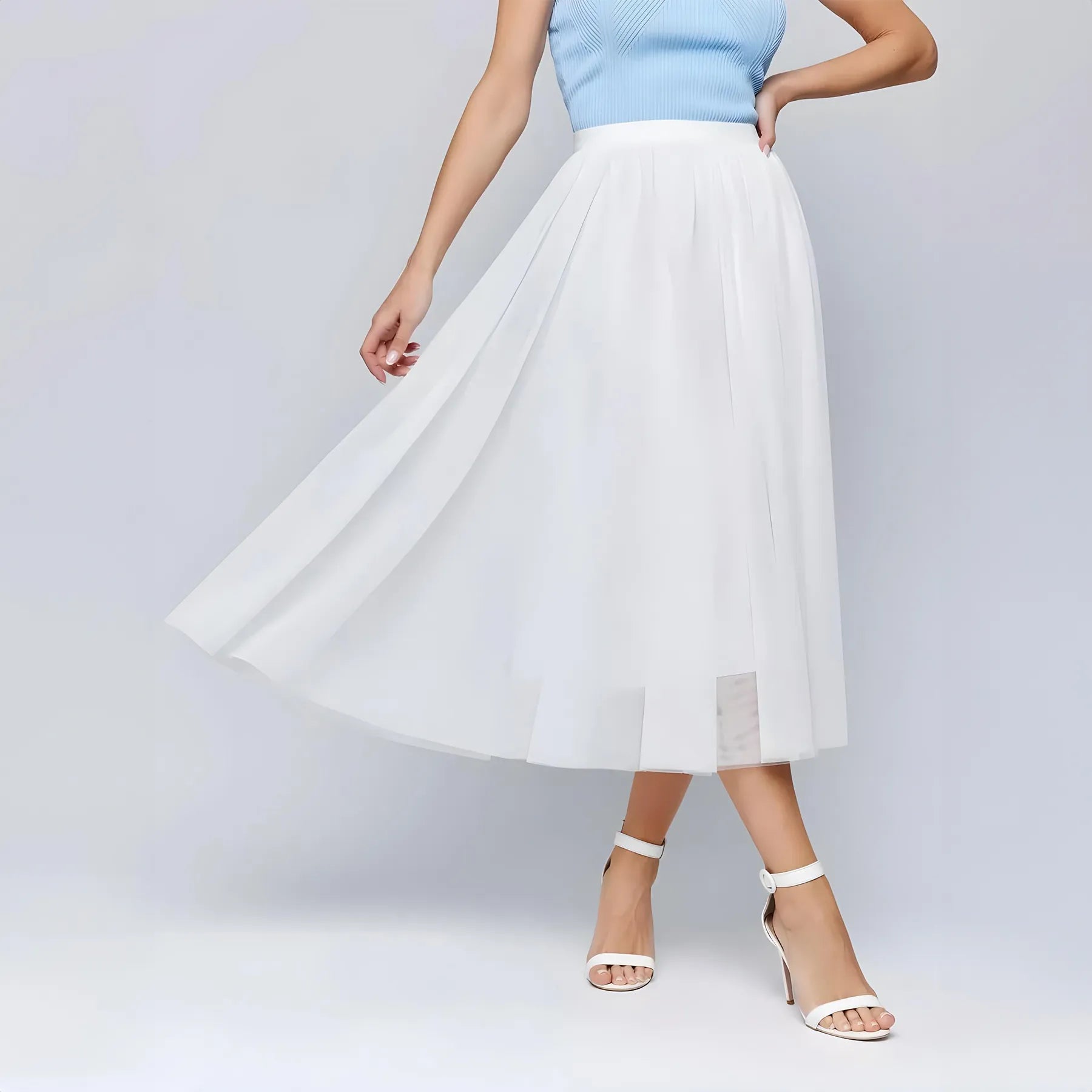 Tea Length Tulle Skirt