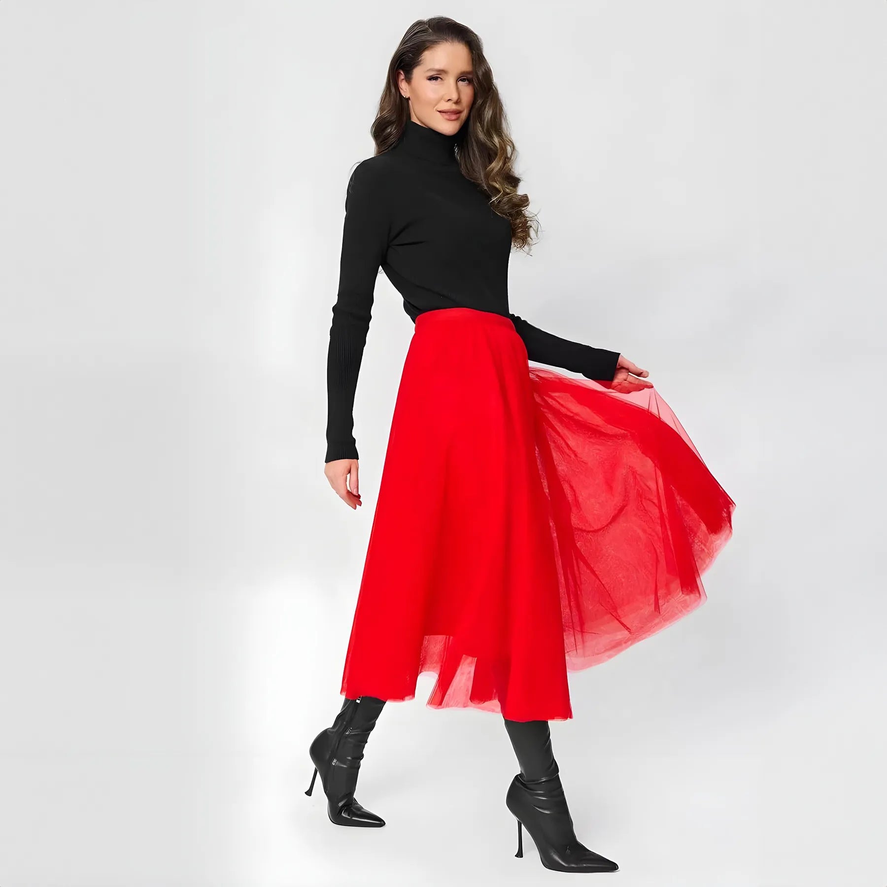 Elastic Waist Tulle Skirt