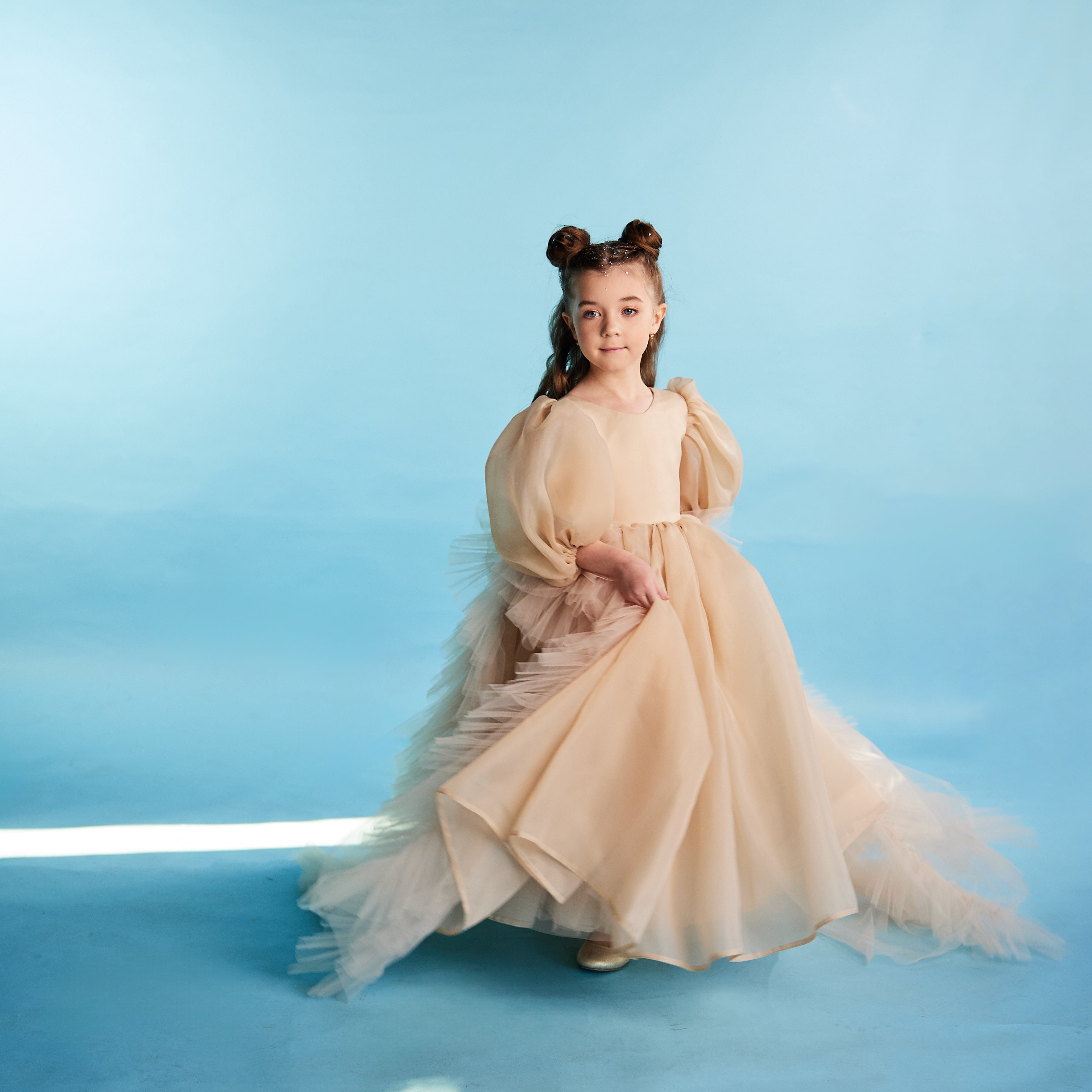 Flower Girl Long Dress With Train ’Jasmine’