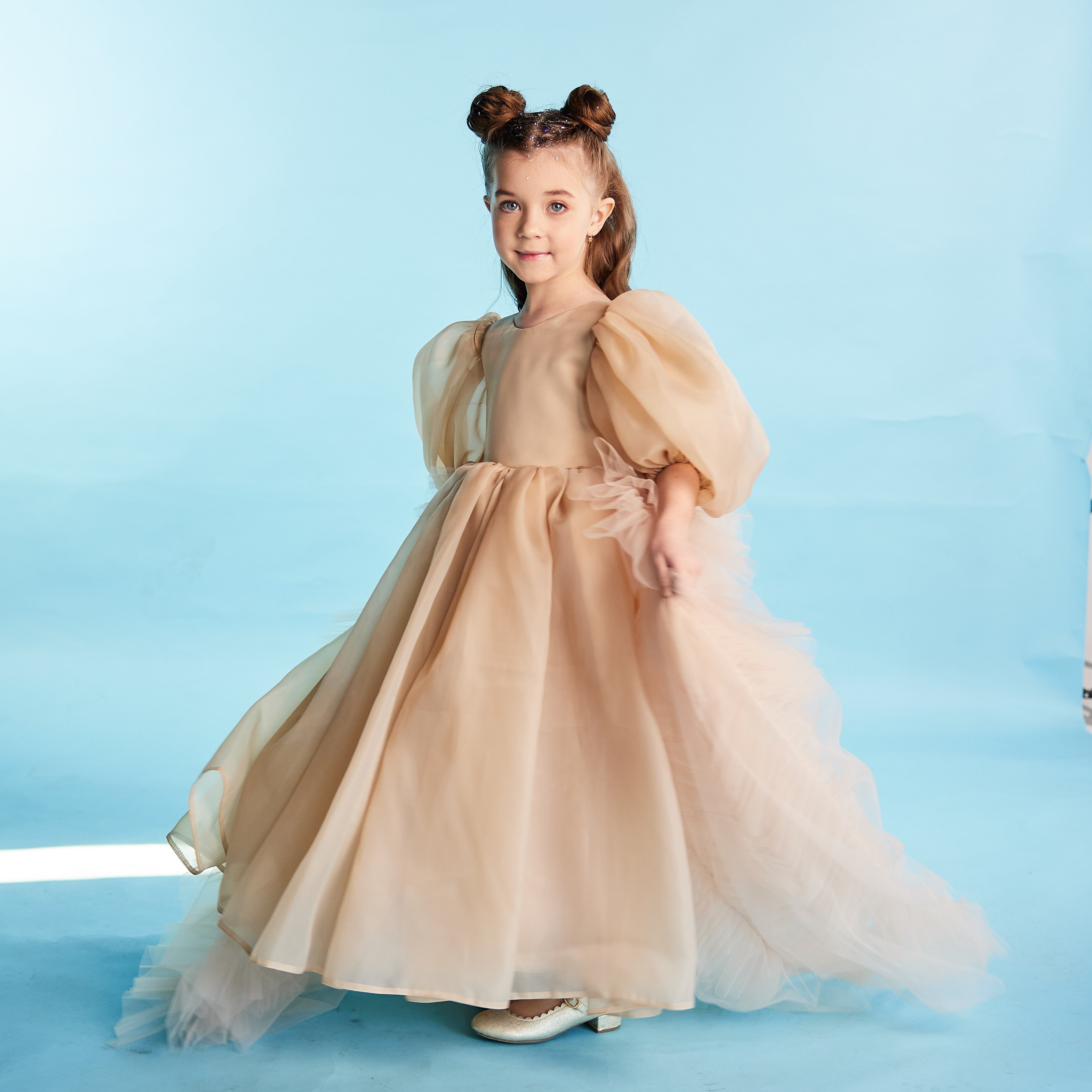 Flower Girl Long Dress With Train ’Jasmine’