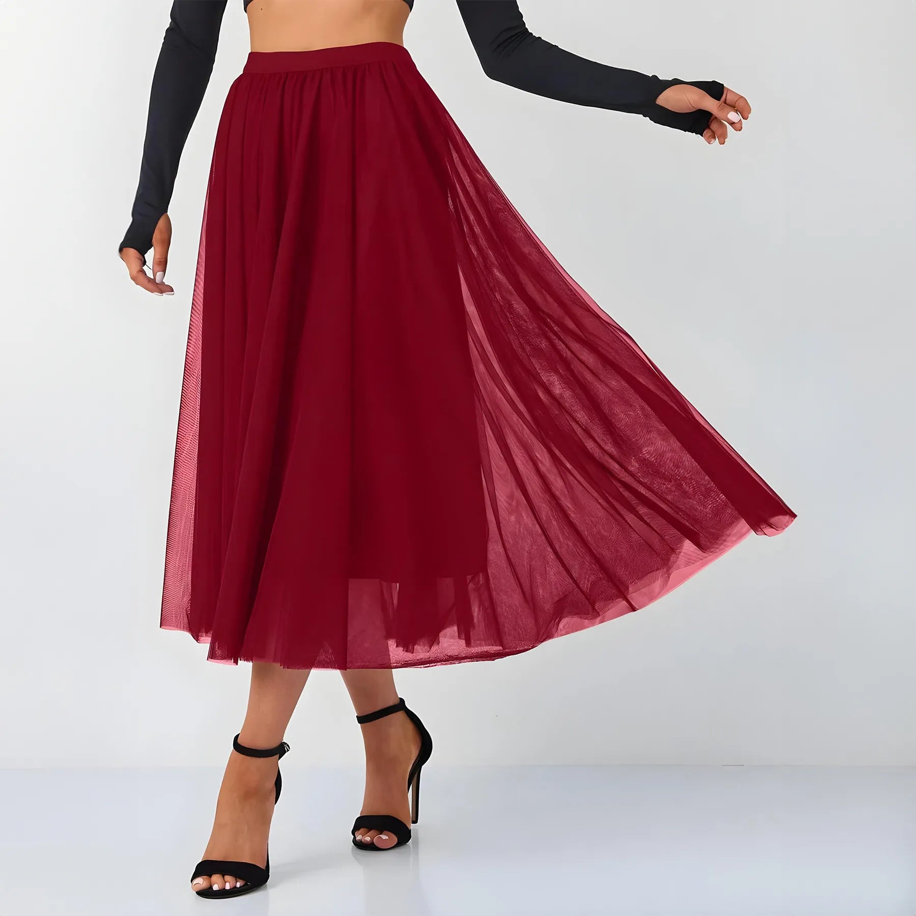 Midi Tulle Skirt