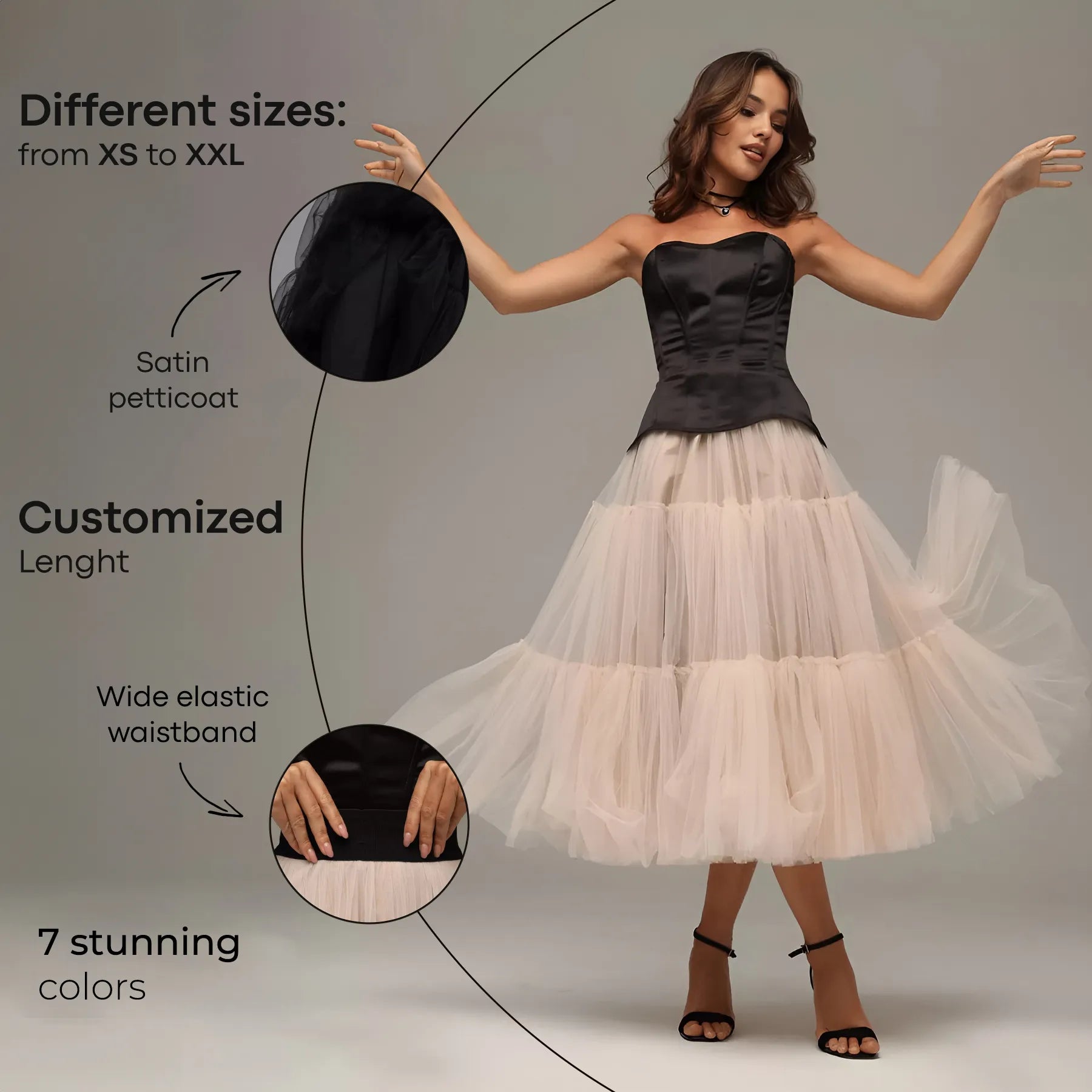 Layered Tiered Tulle Skirt