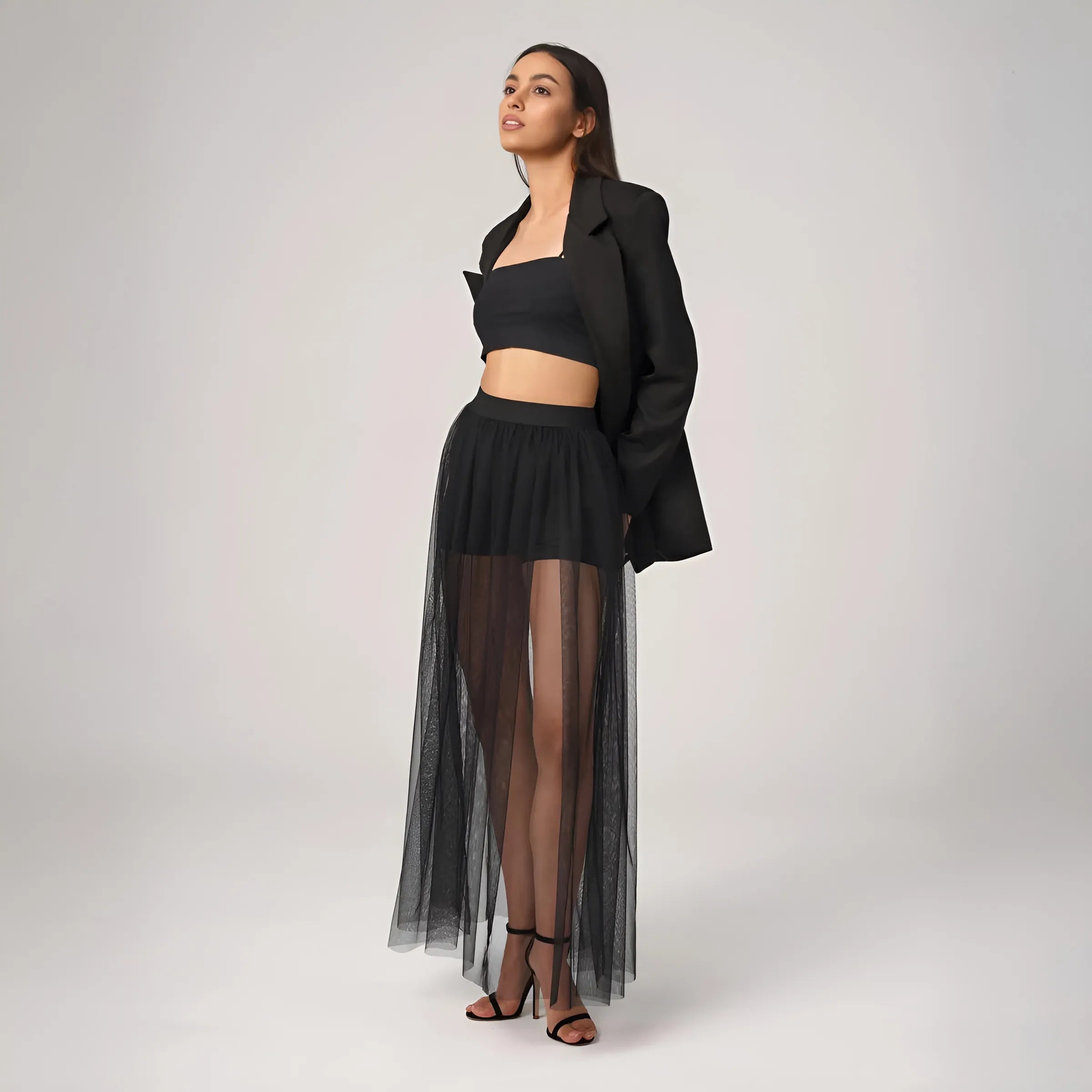 Maxi Sheer Tulle Skirt