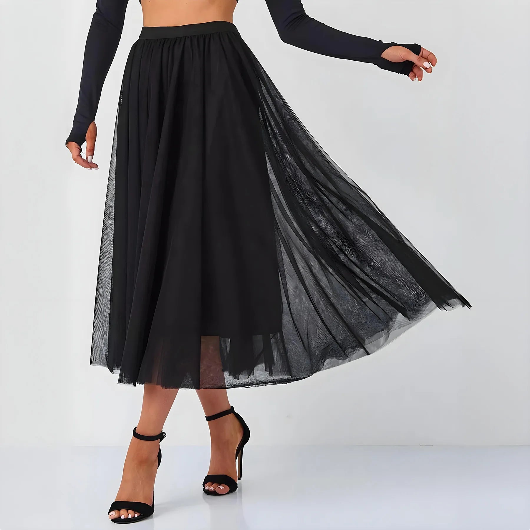 Midi Tulle Skirt