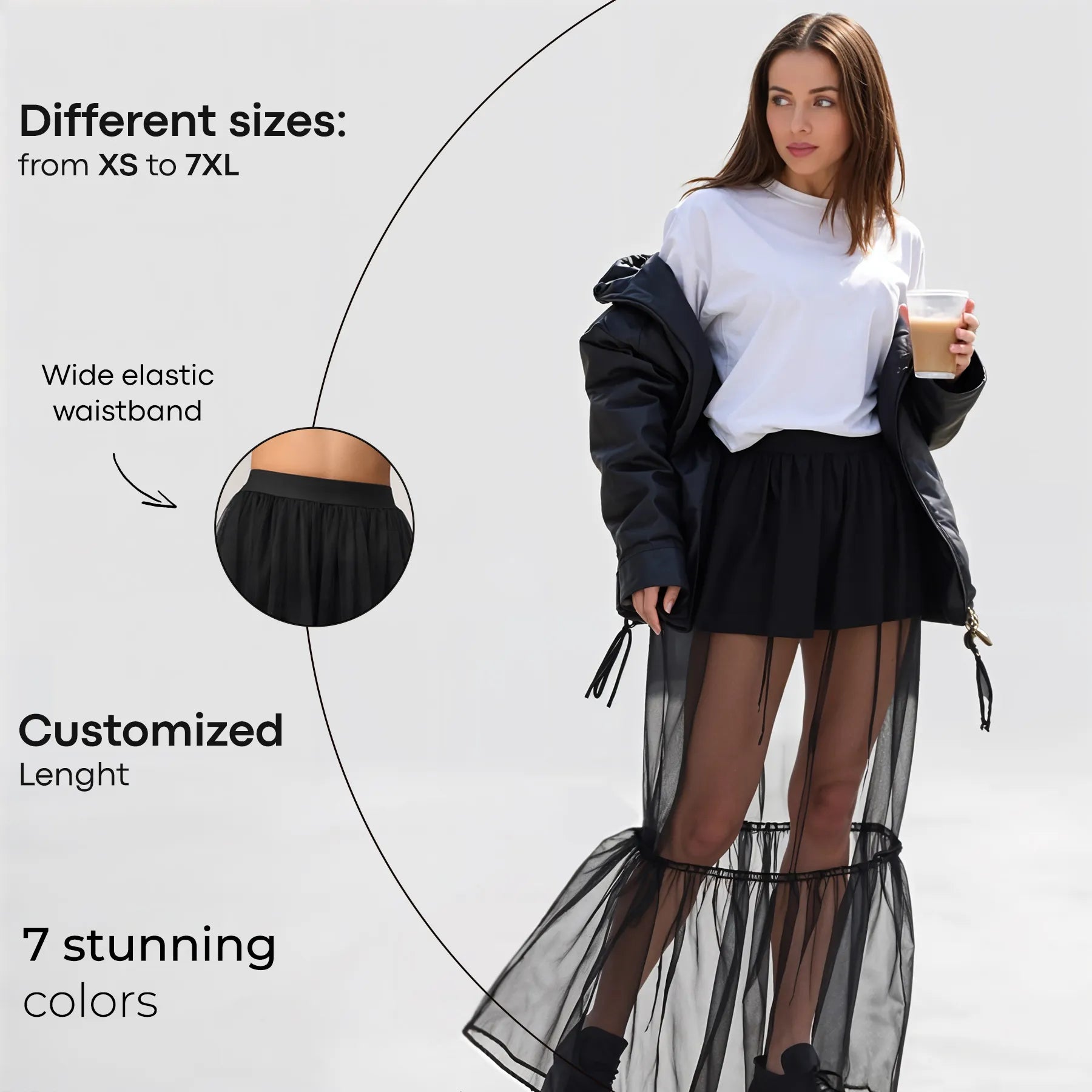 Sheer Tulle Skirt