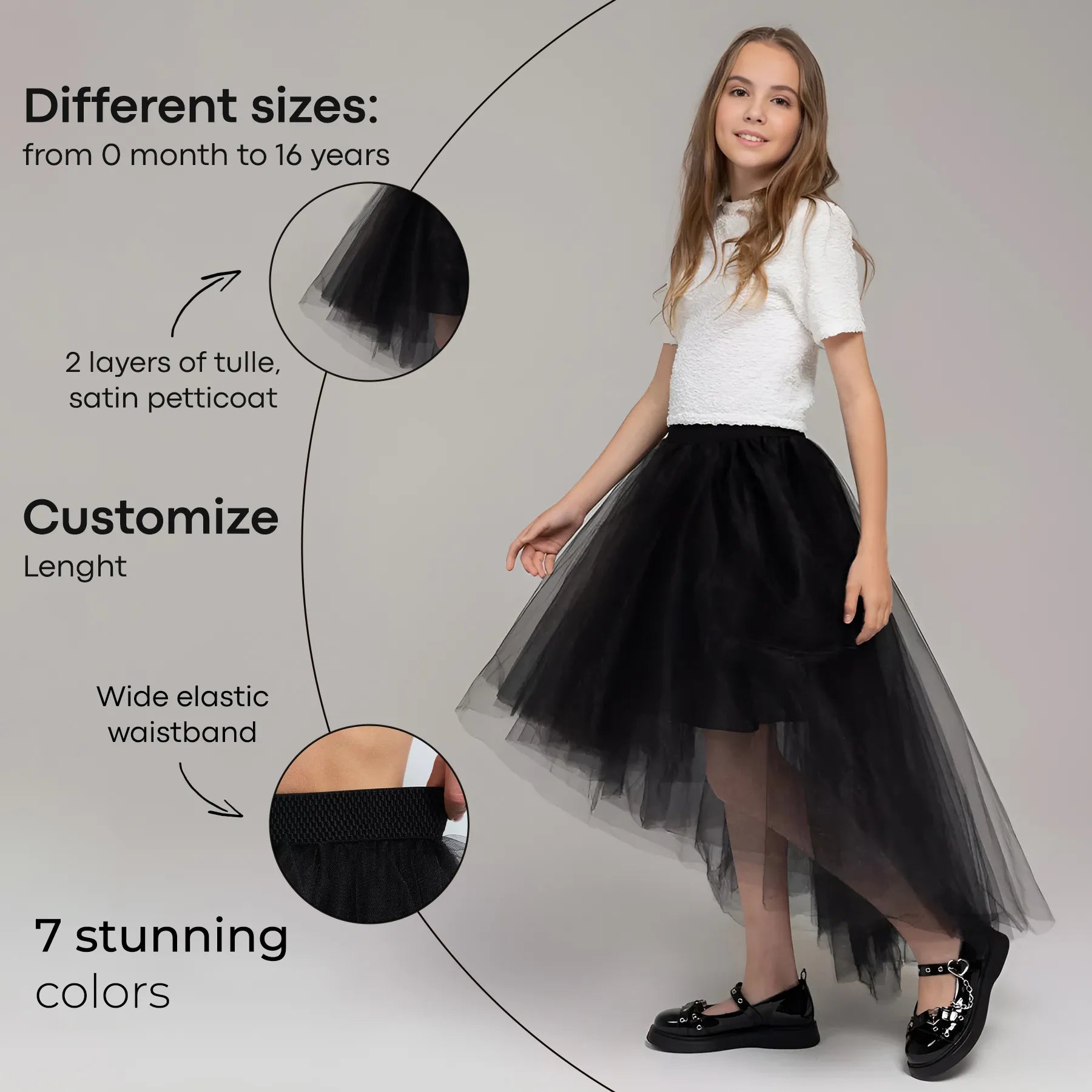 Girls Tulle Skirt
