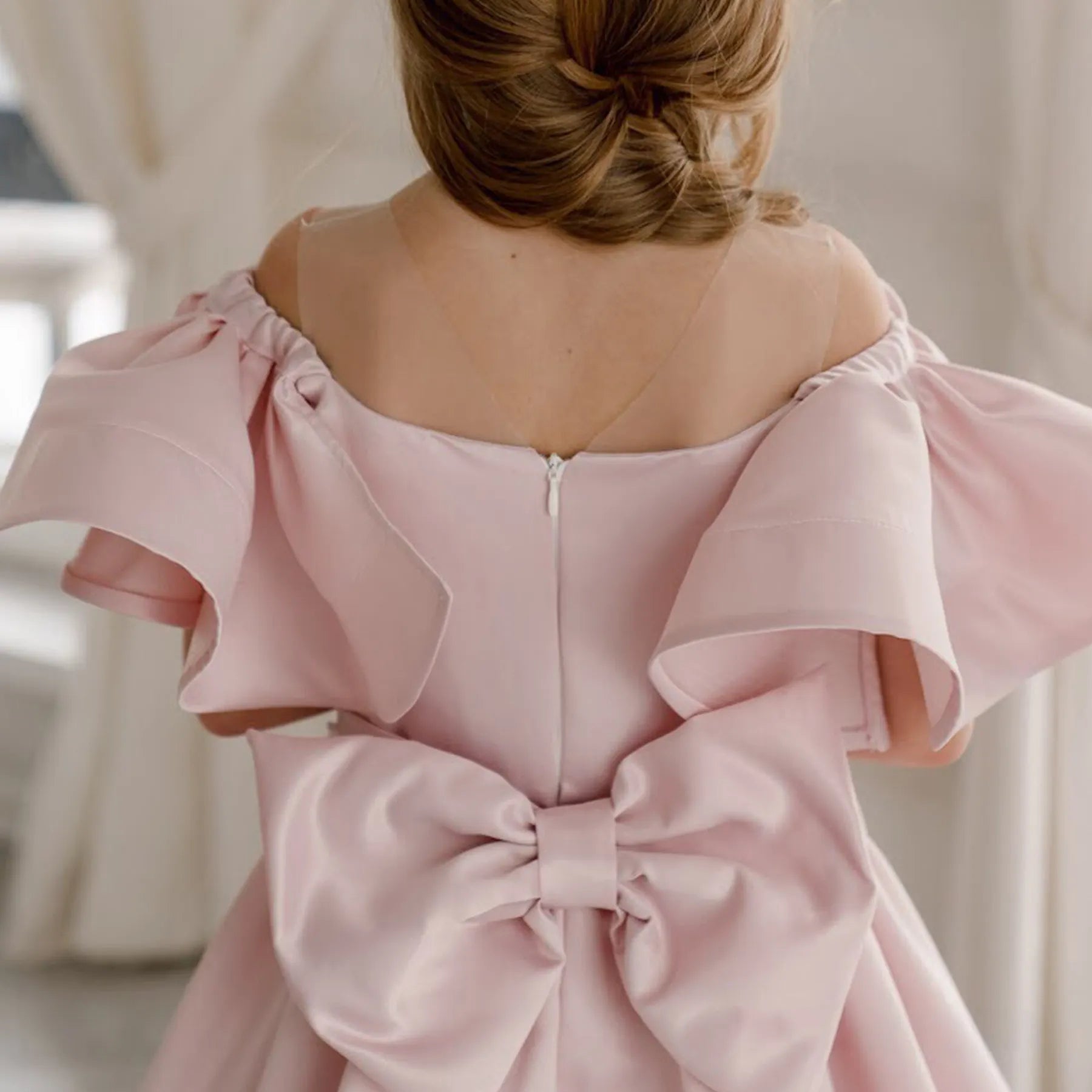 Flower Girl Dress with Tulle Train "Alsu"
