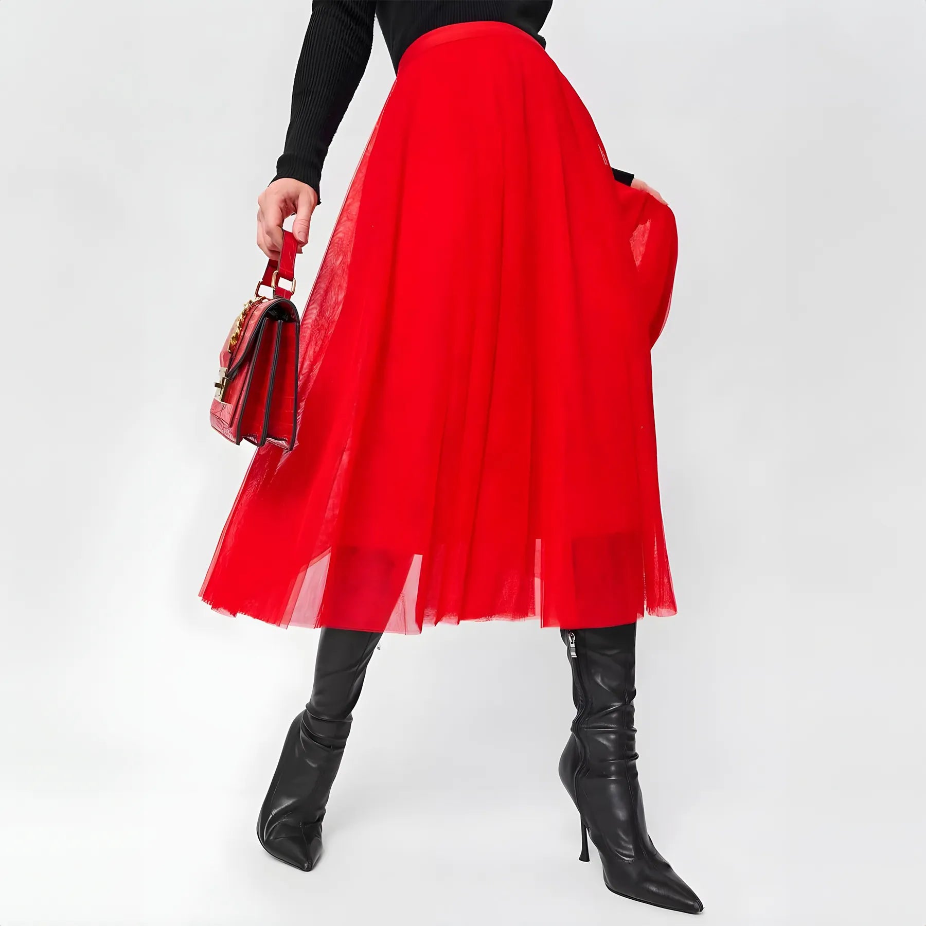 Elastic Waist Tulle Skirt