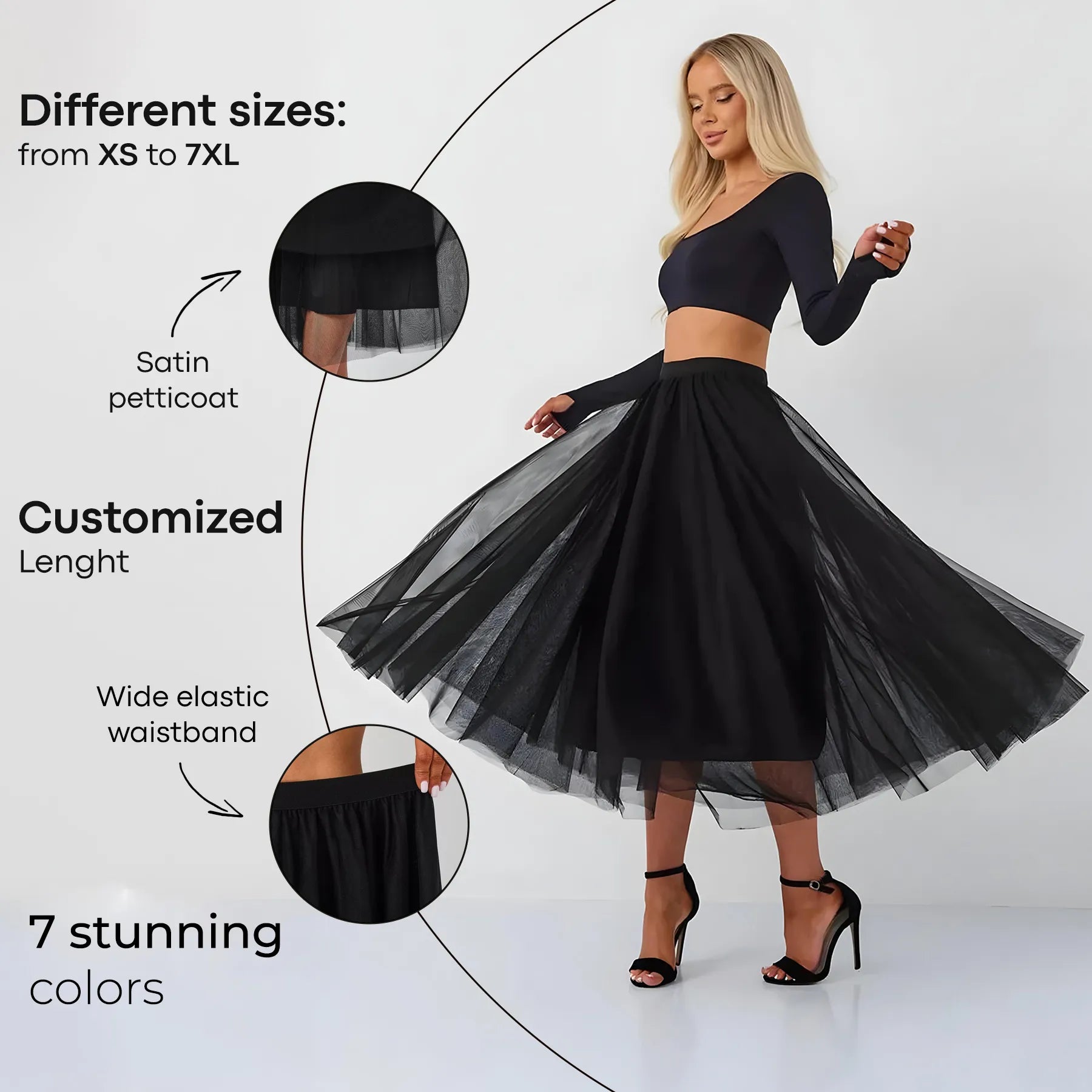 Midi Tulle Skirt