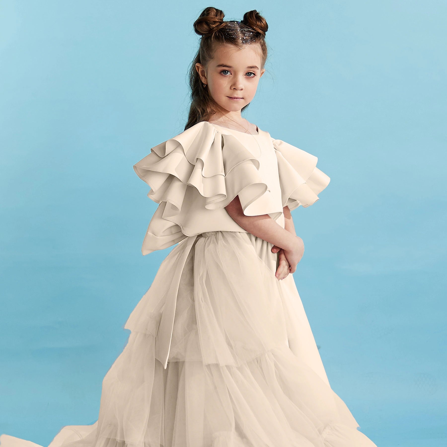 Flower Girl Dress with train "Peony"