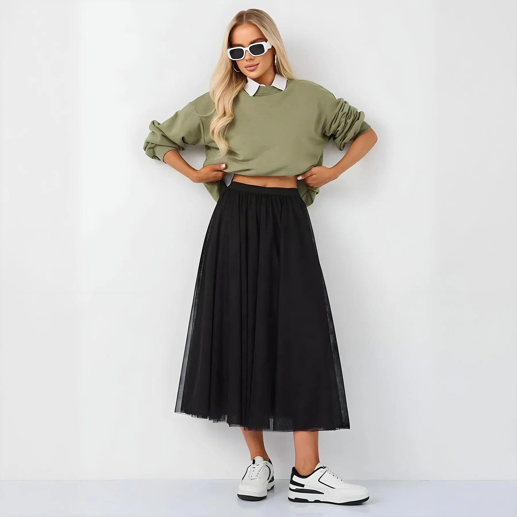Midi Tulle Skirt