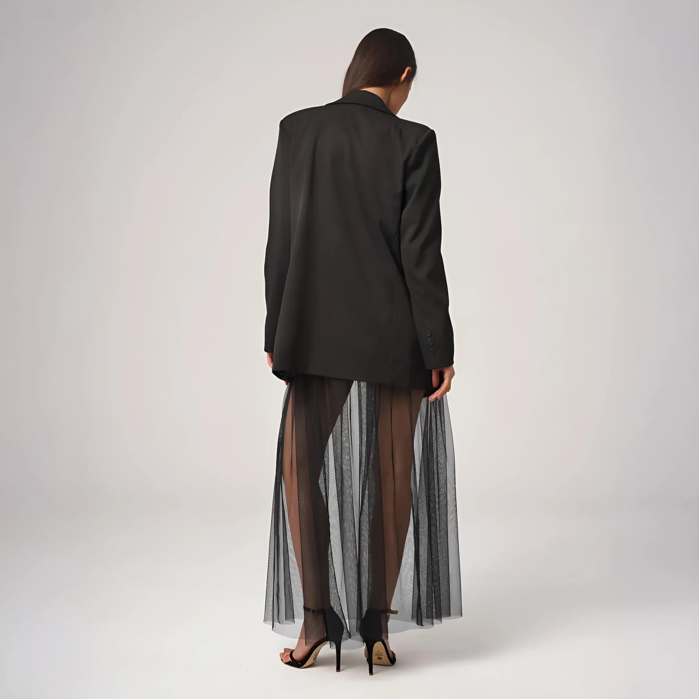 Maxi Sheer Tulle Skirt