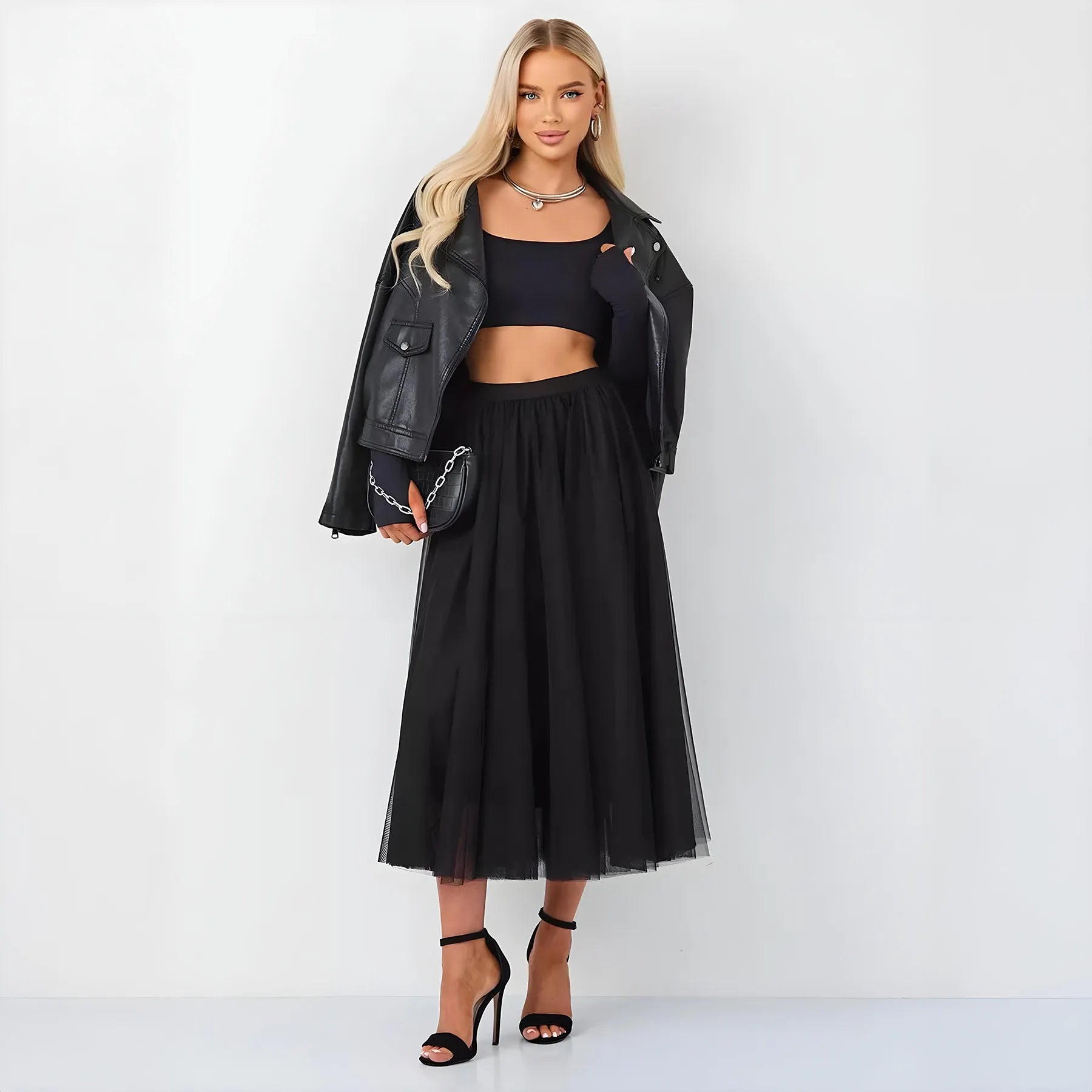 Midi Tulle Skirt