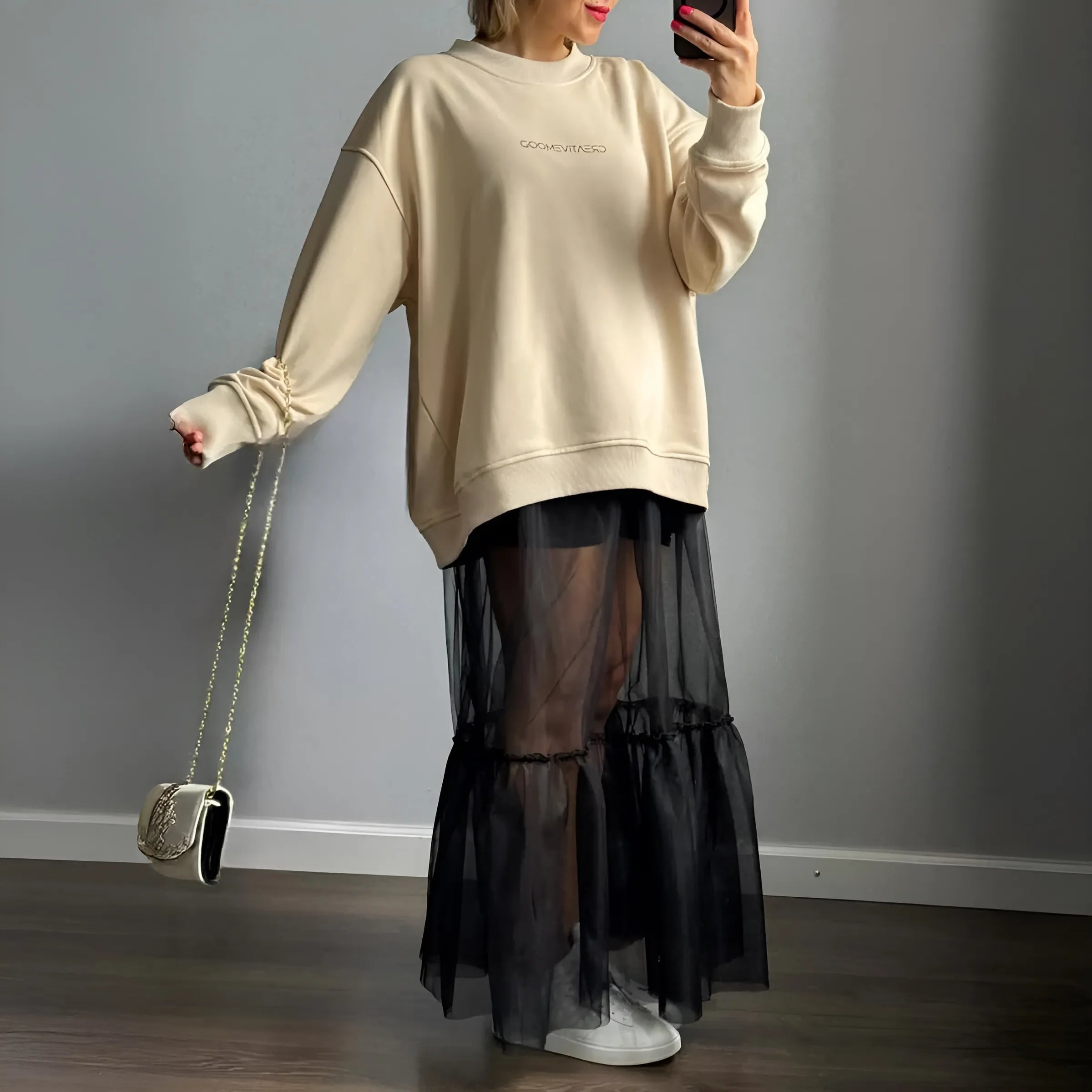 Sheer Tulle Skirt