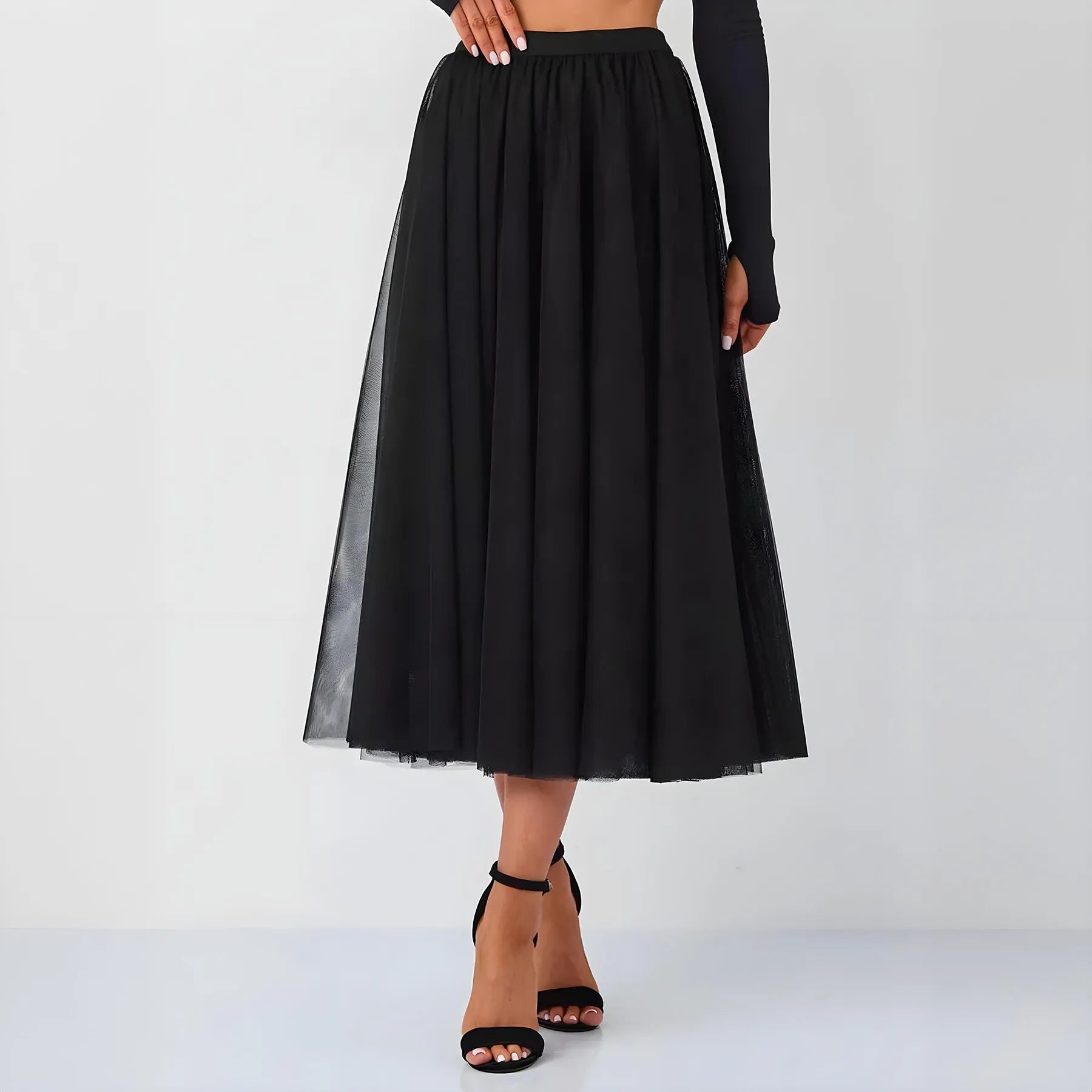 Midi Tulle Skirt